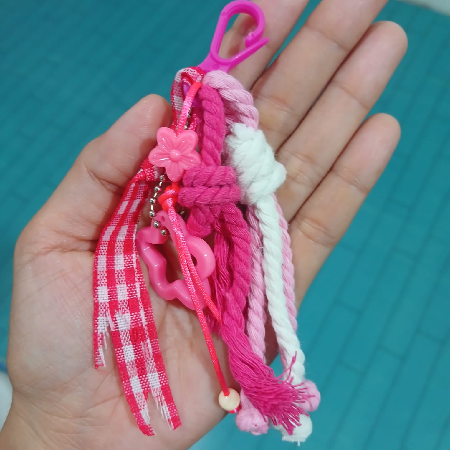 Bagcharm macrame (Pink type 1)