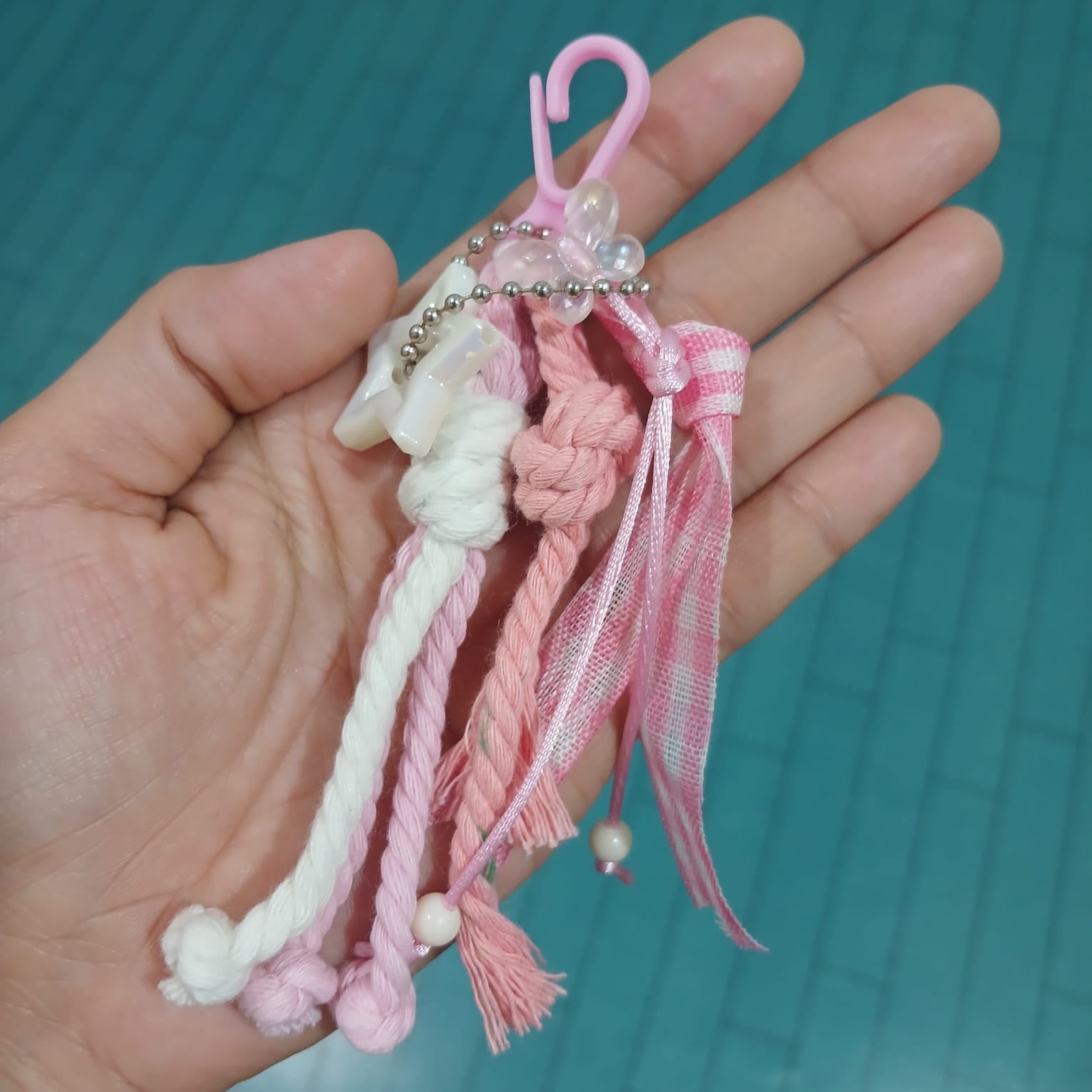 Bagcharm macrame (Pink type 2)